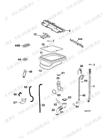 Схема №4 LAV48380 с изображением Модуль (плата) для стиралки Aeg 973913204401019